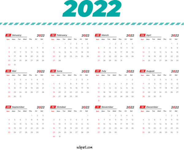 Free Life Line Design Font For Yearly Calendar Clipart Transparent Background