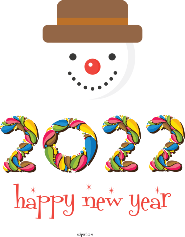 Free Holidays Renesmee Design Line For New Year 2022 Clipart Transparent Background