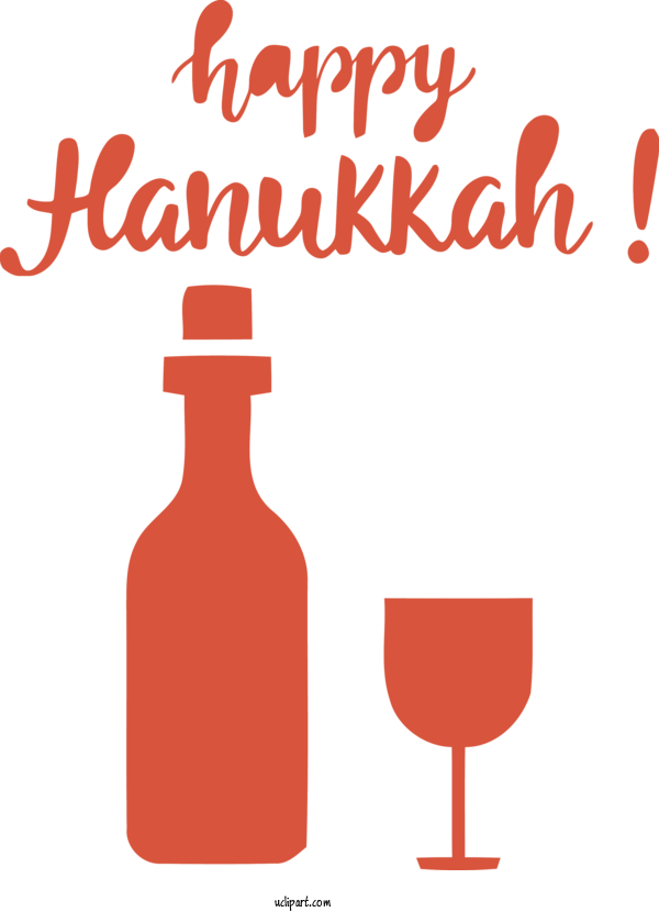 Free Holidays Glass Bottle Stemware Glass For Hanukkah Clipart Transparent Background