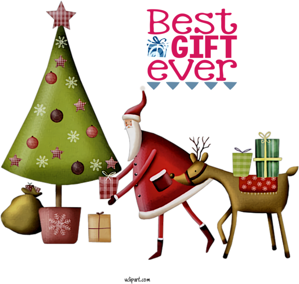 Free Holidays Mrs. Claus Reindeer Rudolph For Christmas Clipart Transparent Background