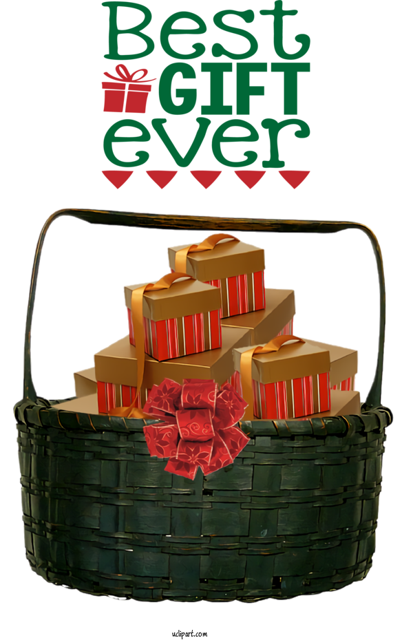 Free Holidays Gift Basket Gift Basket Basket M For Christmas Clipart Transparent Background