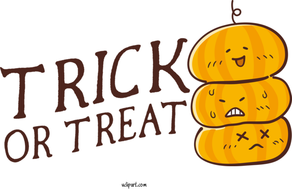 Free Holidays Logo Cartoon Pumpkin For Halloween Clipart Transparent Background