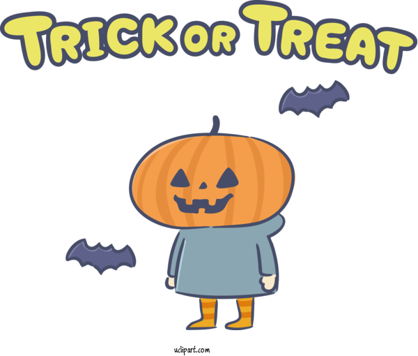 Free Holidays Cartoon Line Pumpkin For Halloween Clipart Transparent Background