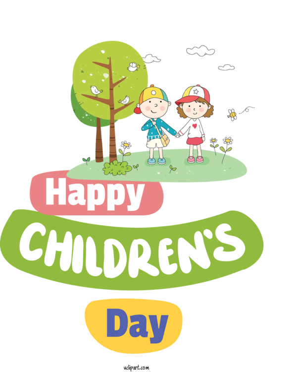 Free Holidays Human Logo Behavior For Children's Day Clipart Transparent Background