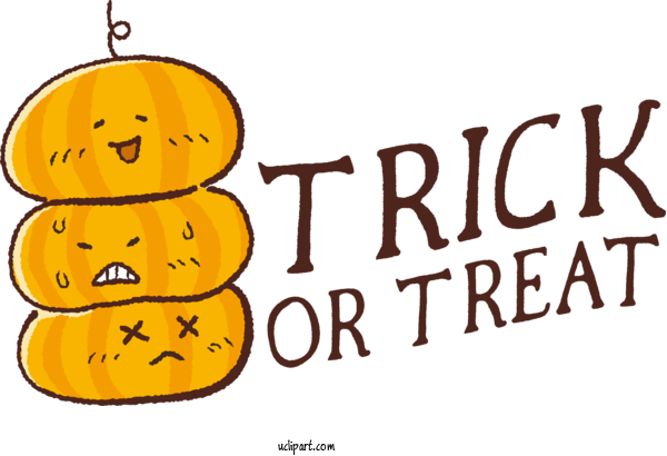Free Holidays Cartoon Smiley Pumpkin For Halloween Clipart Transparent Background