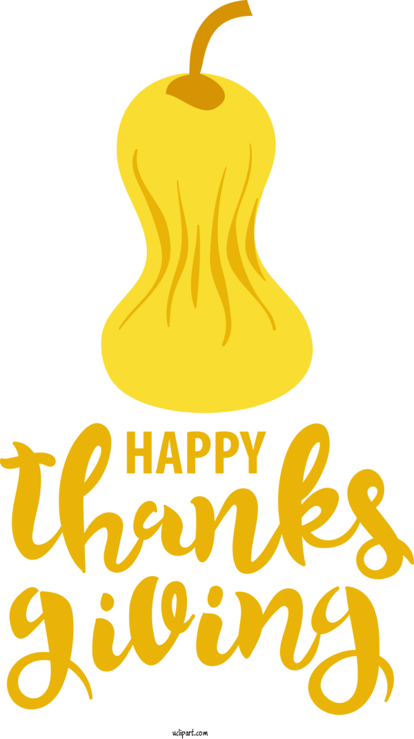 Free Holidays Logo Happiness Yellow For Thanksgiving Clipart Transparent Background