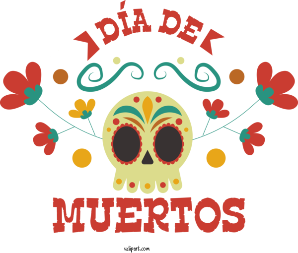 Free Holidays Logo Design Line For Day Of The Dead Clipart Transparent Background