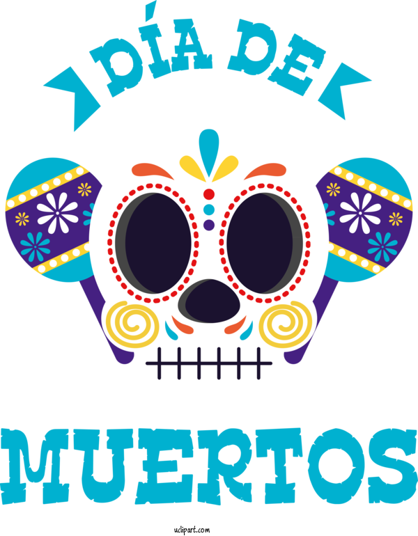 Free Holidays Design Human Logo For Day Of The Dead Clipart Transparent Background