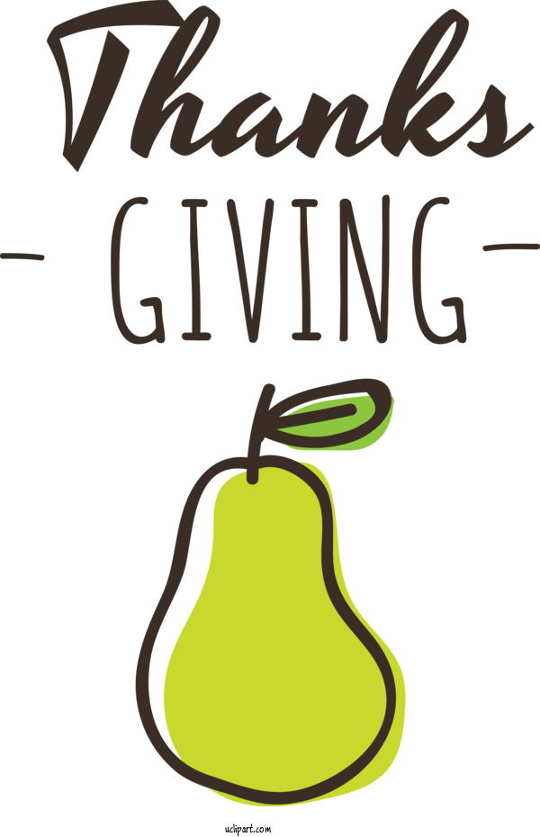 Free Holidays Plant Pear Line For Thanksgiving Clipart Transparent Background