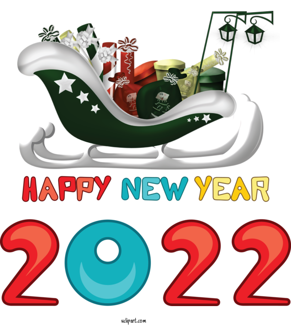 Free Holidays Reindeer Rudolph Santa Claus Village For New Year 2022 Clipart Transparent Background