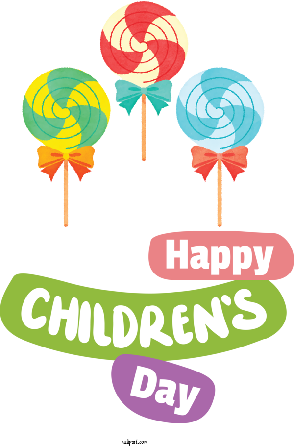 Free Holidays Lollipop Logo Balloon For Children's Day Clipart Transparent Background