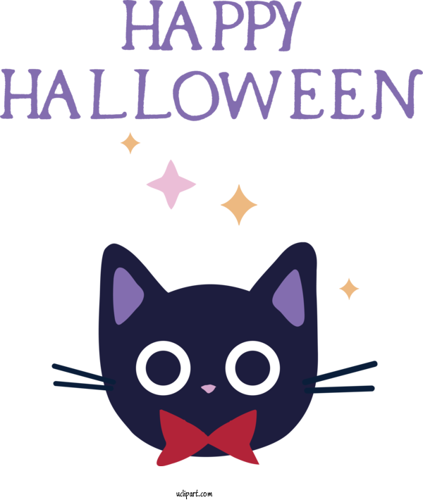 Free Holidays Cat Snout Whiskers For Halloween Clipart Transparent Background