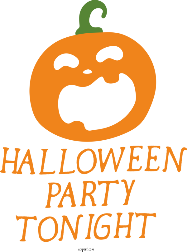 Free Holidays Logo Fruit Pumpkin For Halloween Clipart Transparent Background