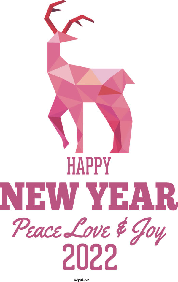 Free Holidays Design Logo Pink M For New Year 2022 Clipart Transparent Background
