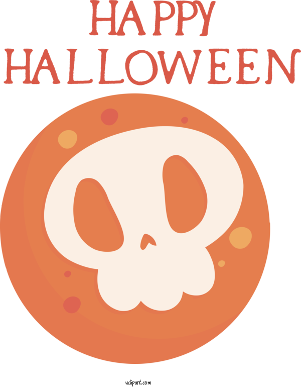 Free Holidays Cartoon Face Logo For Halloween Clipart Transparent Background