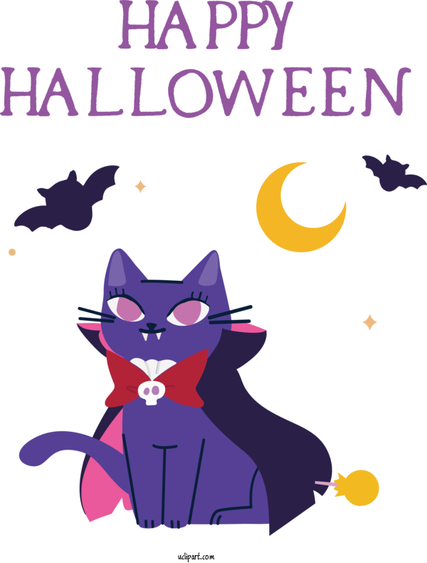 Free Holidays Drawing Siamese Cat Tom Cat For Halloween Clipart Transparent Background