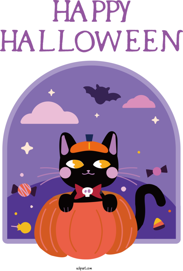 Free Holidays Cat Whiskers Small For Halloween Clipart Transparent Background