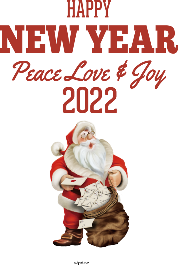 Free Holidays Rudolph Santa Claus Christmas Day For New Year 2022 Clipart Transparent Background