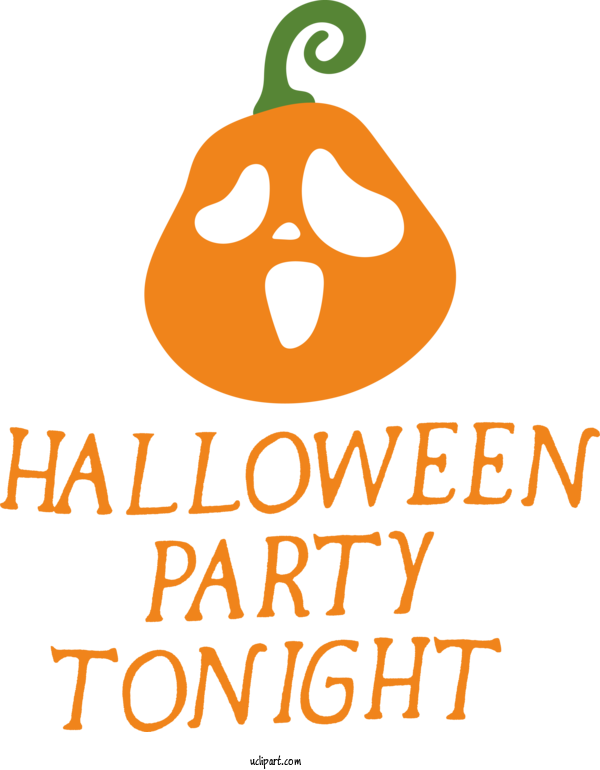 Free Holidays Vegetable Logo Pumpkin For Halloween Clipart Transparent Background