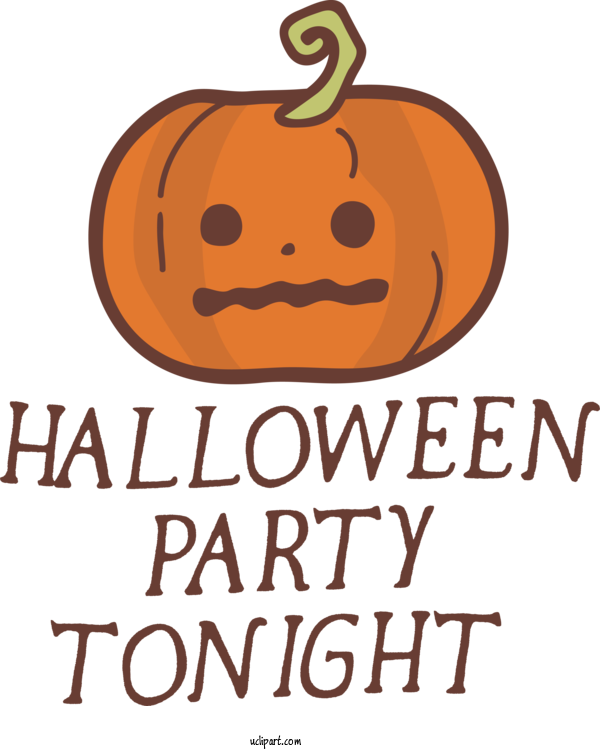 Free Holidays Pumpkin Cartoon Line For Halloween Clipart Transparent Background