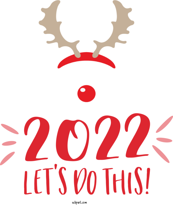 Free Holidays Deer Logo Line For New Year 2022 Clipart Transparent Background