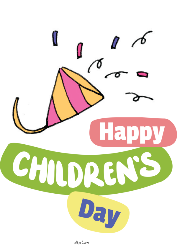 Free Holidays Logo Design Line For Children's Day Clipart Transparent Background