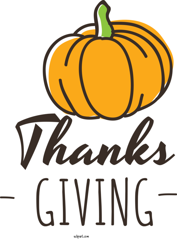 Free Holidays Jack O' Lantern Squash Line For Thanksgiving Clipart Transparent Background