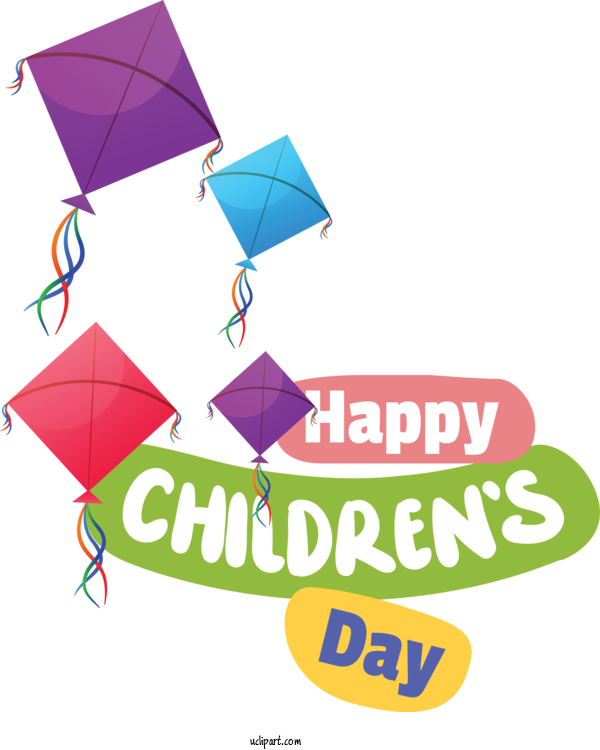 Free Holidays Logo Font Design For Children's Day Clipart Transparent Background