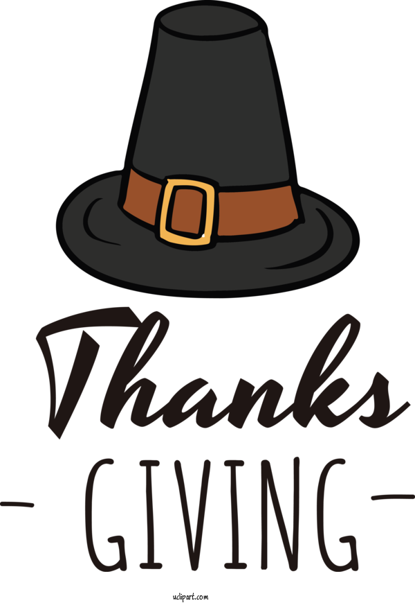 Free Holidays Fedora Hat Logo For Thanksgiving Clipart Transparent Background