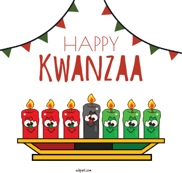 Free Holidays Kinara Kwanzaa Hanukkah For Kwanzaa Clipart Transparent Background
