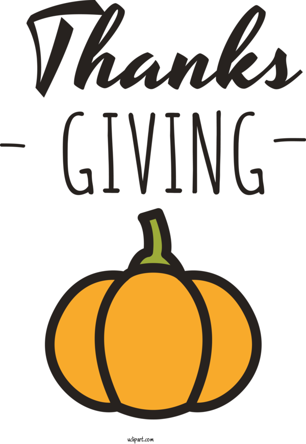 Free Holidays Pumpkin Logo Yellow For Thanksgiving Clipart Transparent Background
