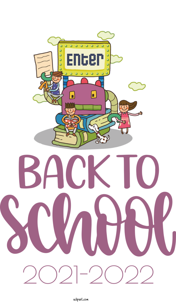 Free School Design Cartoon Poster For Back To School Clipart Transparent Background