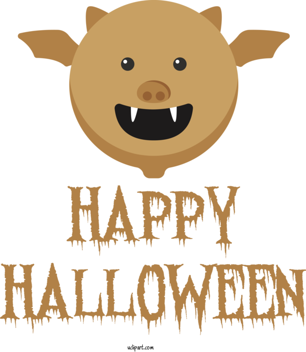 Free Holidays Snout Cartoon Logo For Halloween Clipart Transparent Background