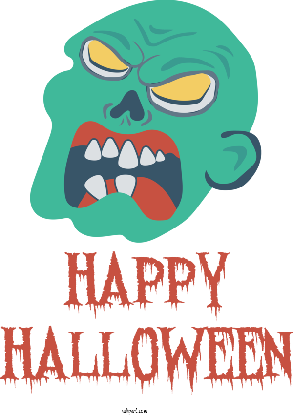 Free Holidays Human Cartoon Poster For Halloween Clipart Transparent Background