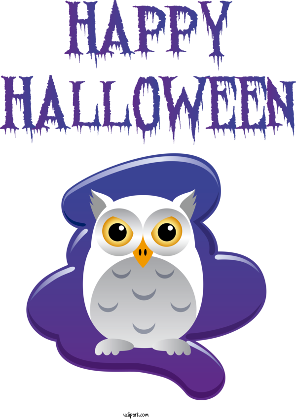 Free Holidays Birds Owls Cartoon For Halloween Clipart Transparent Background