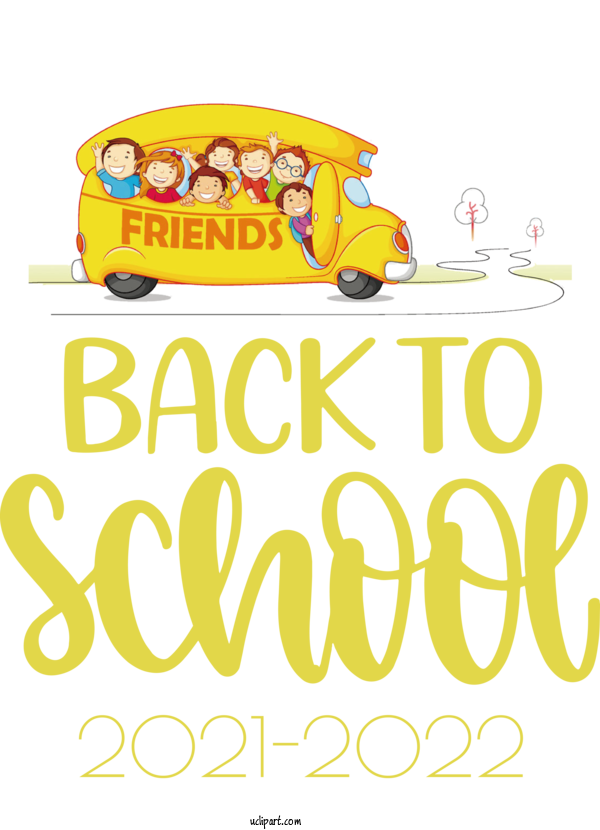 Free School Design Line Yellow For Back To School Clipart Transparent Background