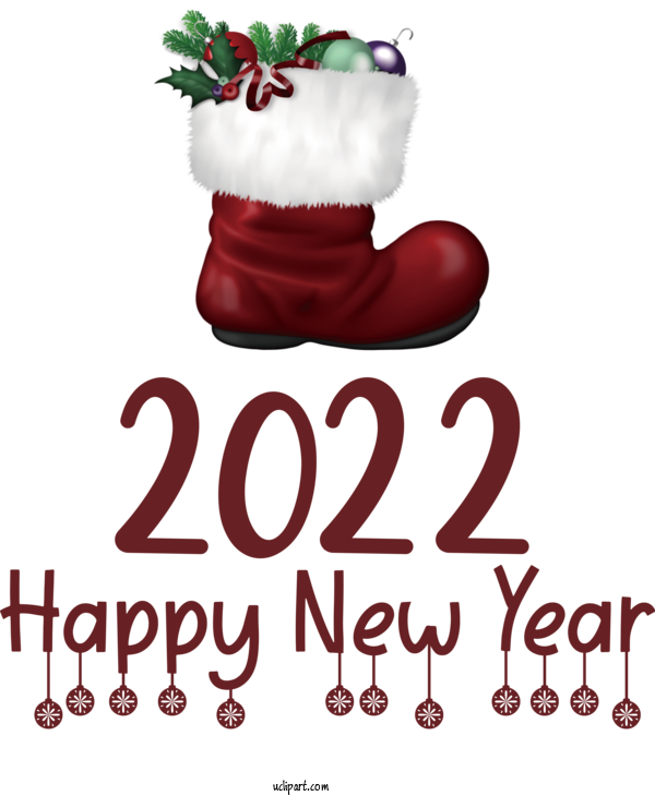 Free New Year Bauble Christmas Day Logo For Happy New Year 2022 Clipart Transparent Background
