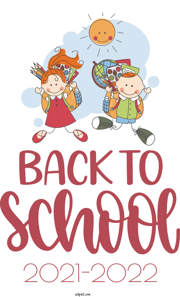 Free School Human Cartoon Happiness For Back To School Clipart Transparent Background