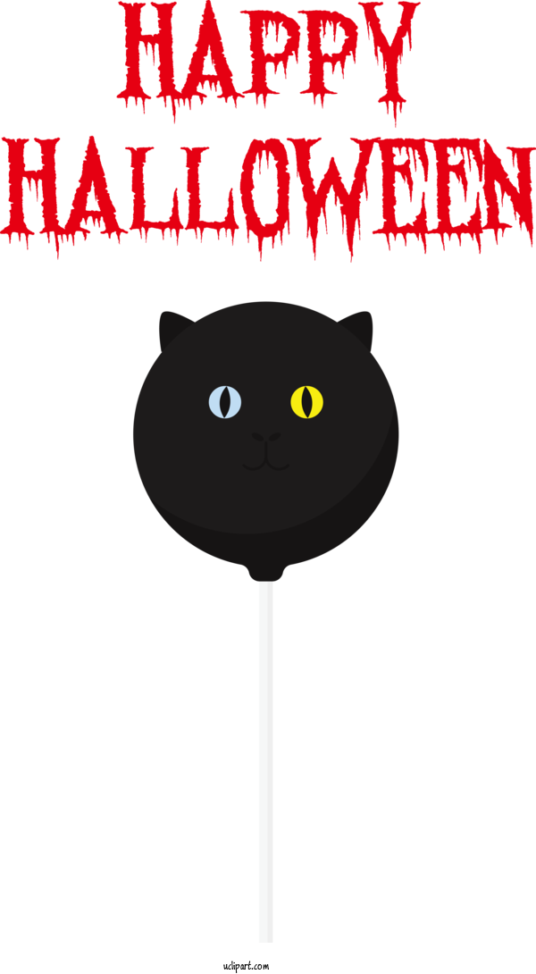 Free Holidays Cat Whiskers Black Cat For Halloween Clipart Transparent Background