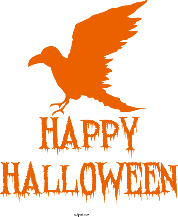 Free Holidays Birds Logo Line For Halloween Clipart Transparent Background