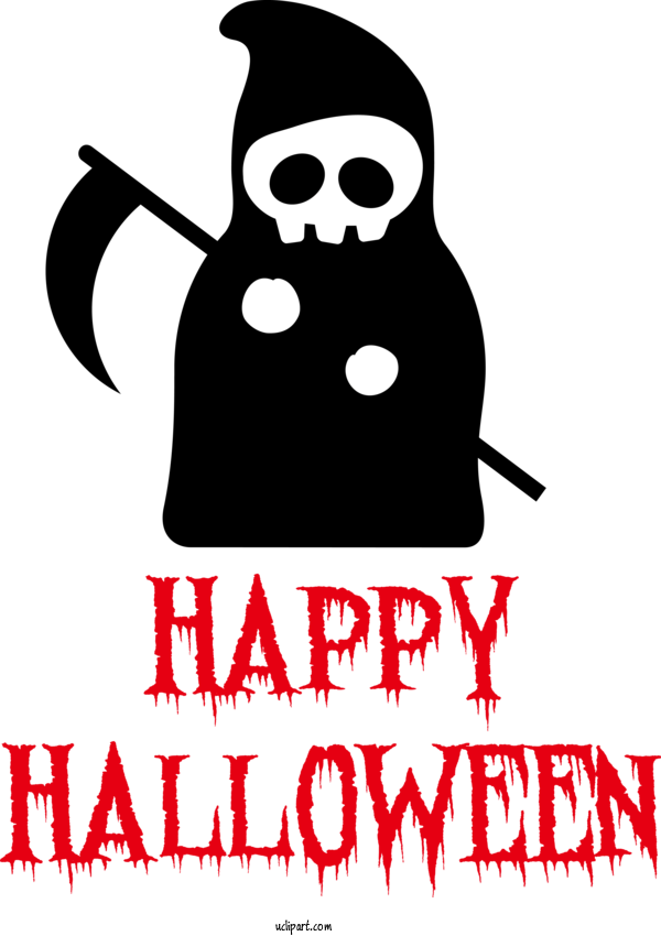 Free Holidays Logo Black And White Line For Halloween Clipart Transparent Background