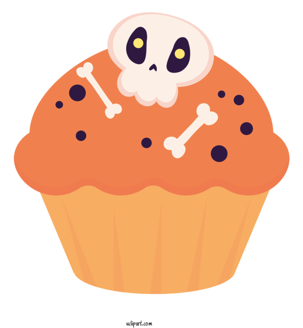 Free Holidays Muffin Cartoon Baking For Halloween Clipart Transparent Background