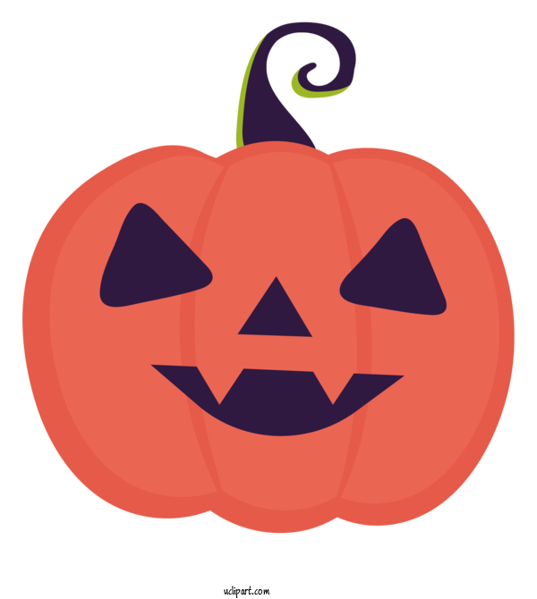 Free Holidays Jack O' Lantern Squash Pumpkin For Halloween Clipart Transparent Background