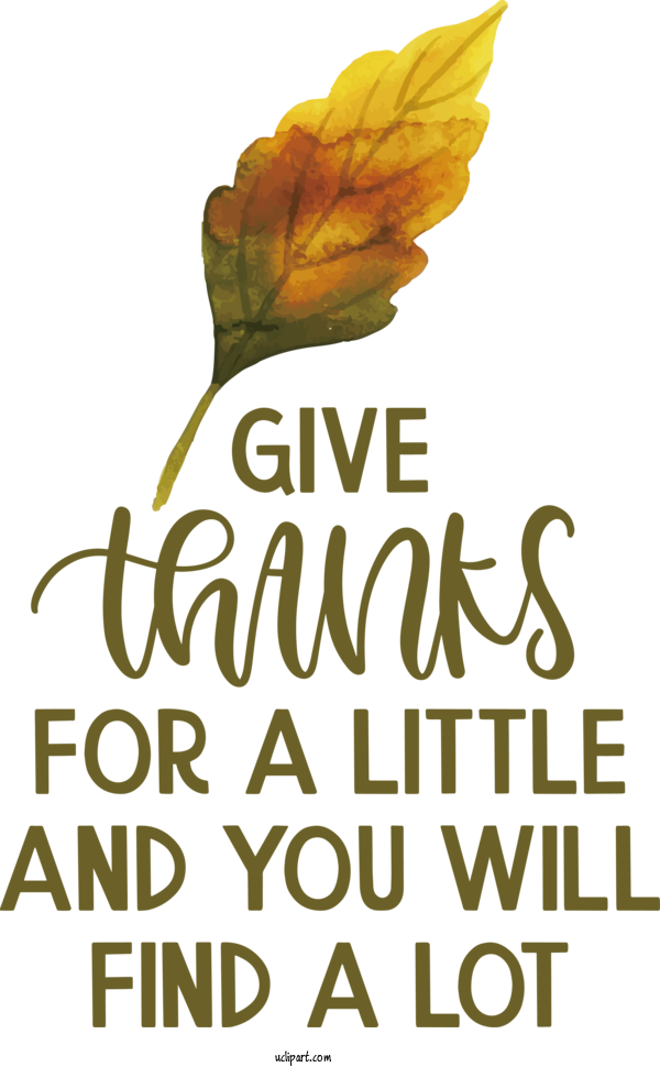 Free Holidays Flower Leaf Font For Thanksgiving Clipart Transparent Background
