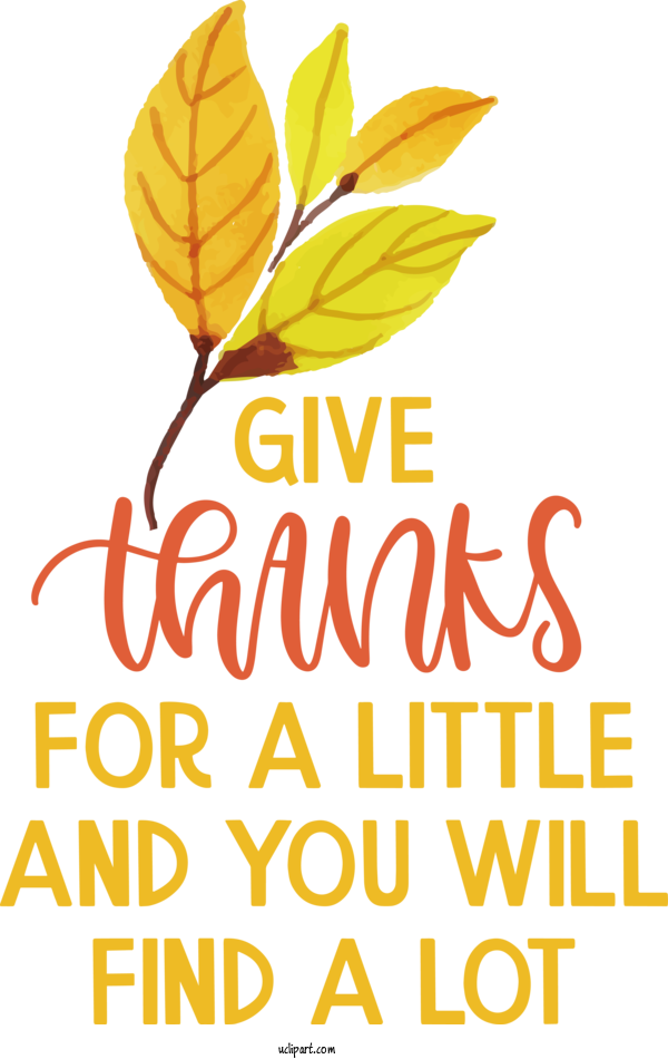 Free Holidays Leaf Flower Yellow For Thanksgiving Clipart Transparent Background