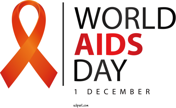 Free Holidays Design Logo World For World AIDS Day Clipart Transparent Background