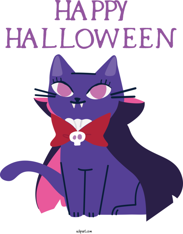 Free Holidays Persian Cat Maine Coon Drawing For Halloween Clipart Transparent Background