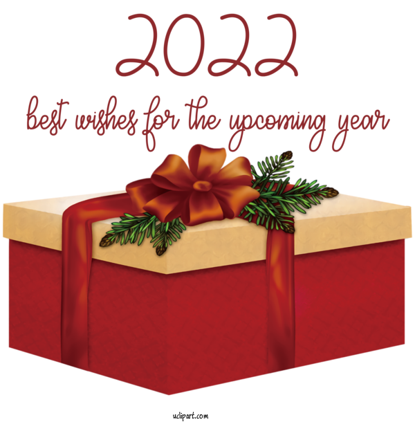 Free Holidays Gift Christmas Gift Christmas Day For New Year 2022 Clipart Transparent Background