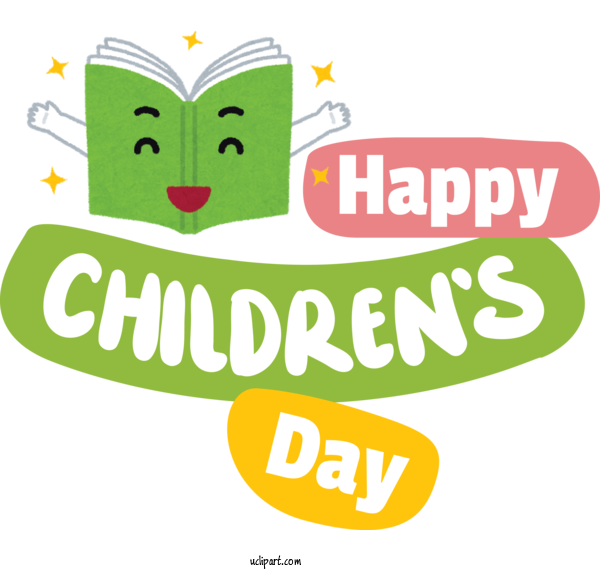 Free Holidays Logo Line Green For Children's Day Clipart Transparent Background