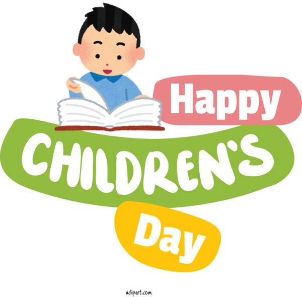 Free Holidays Logo Human Cartoon For Children's Day Clipart Transparent Background
